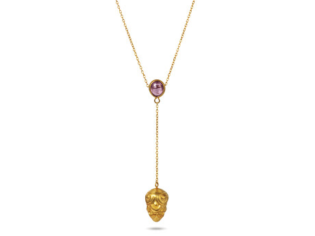 17 LOTUS BUD DROP NECKLACE
